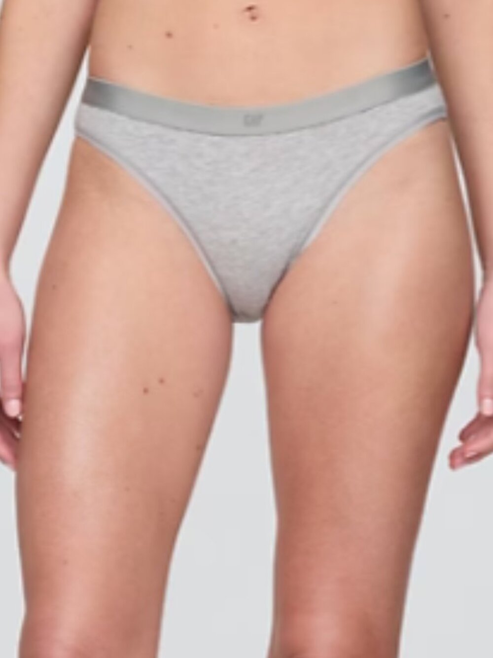 3/$20 Bundle •NEW GapBody Organic Cotton Bikini Light Heather Gray Logo XS